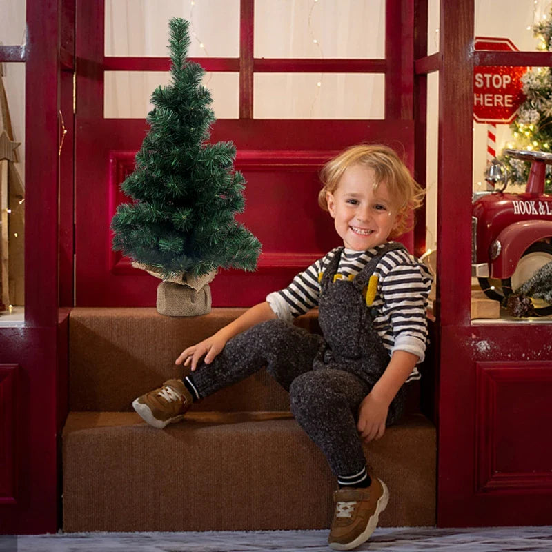 Premium Hinged Artificial Christmas Tree with Metal Stand