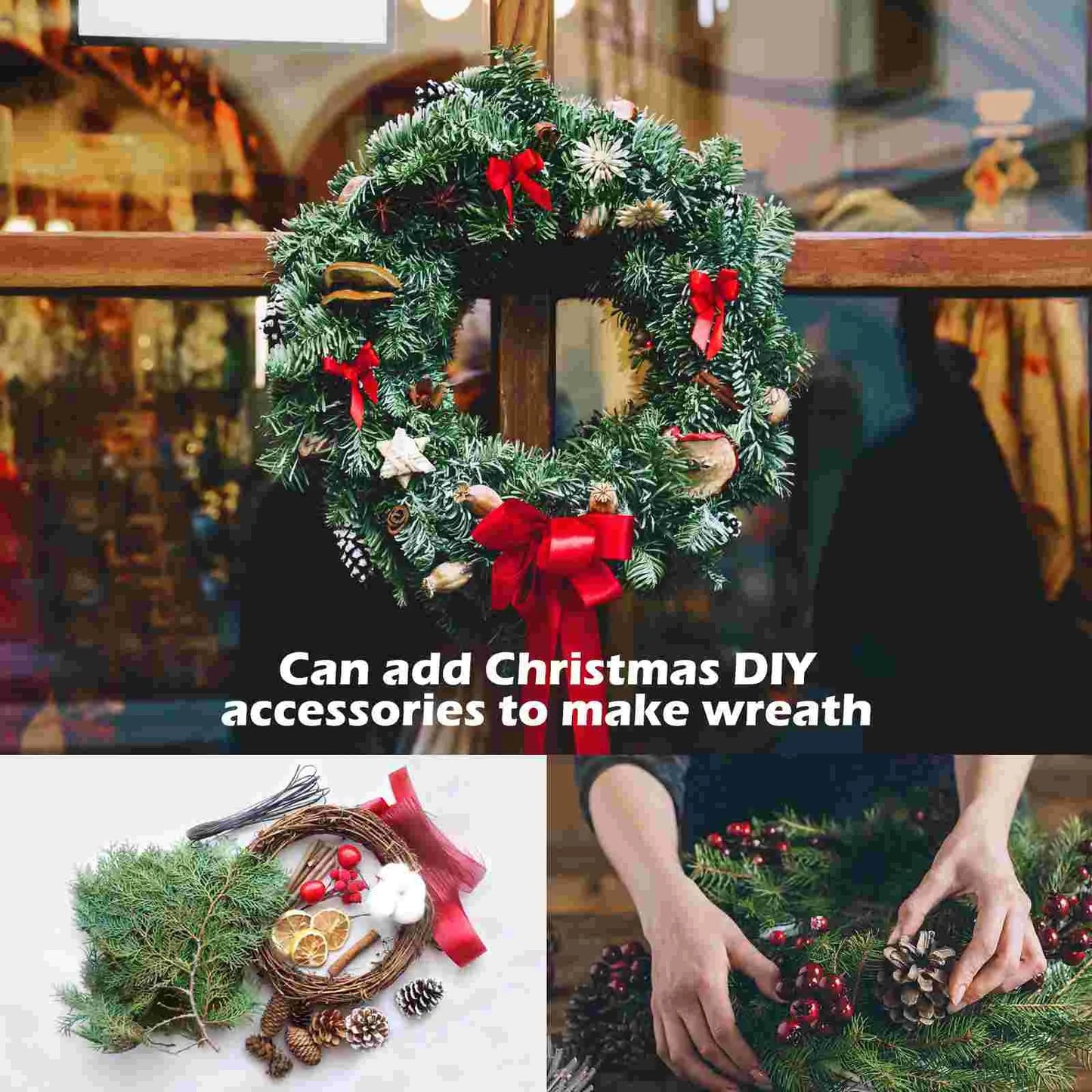 Christmas Vine Crafts Rattan Wreath