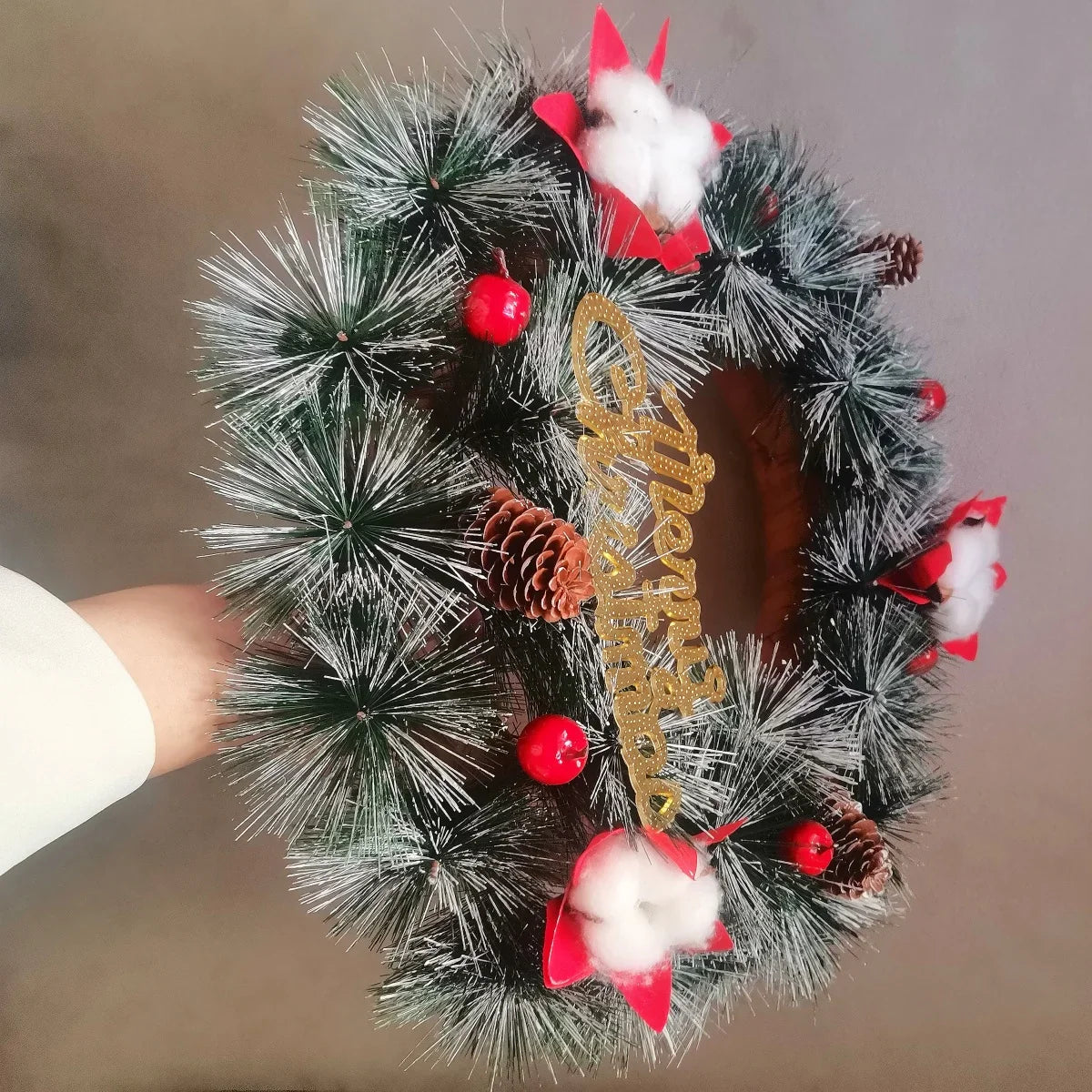 Artificial Christmas Wreath Pine Needle Wall Decoration