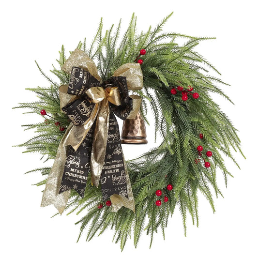 Christmas Wreath Artificial Front Door Green Decor
