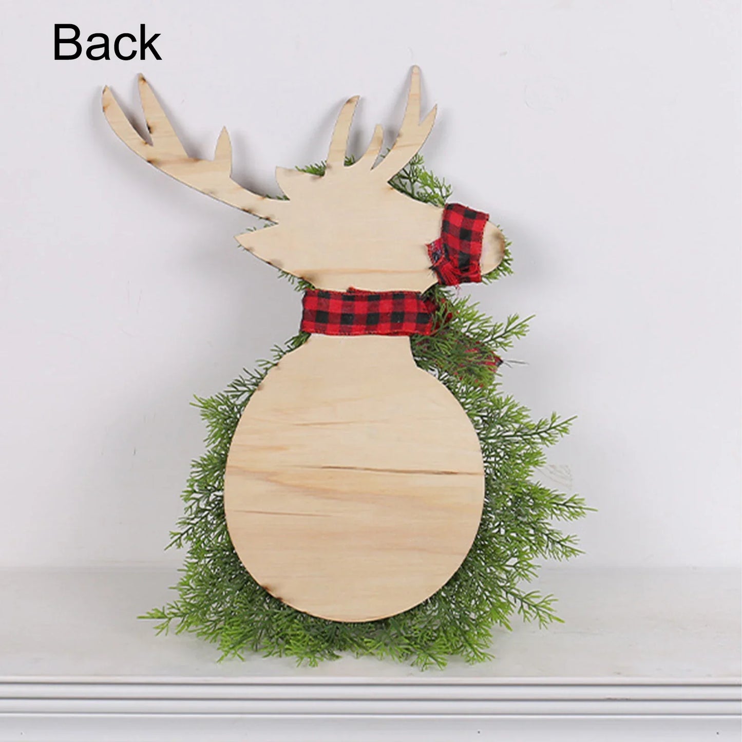 Christmas Reindeer Wreath Door Hanging Pine Spruce Decor