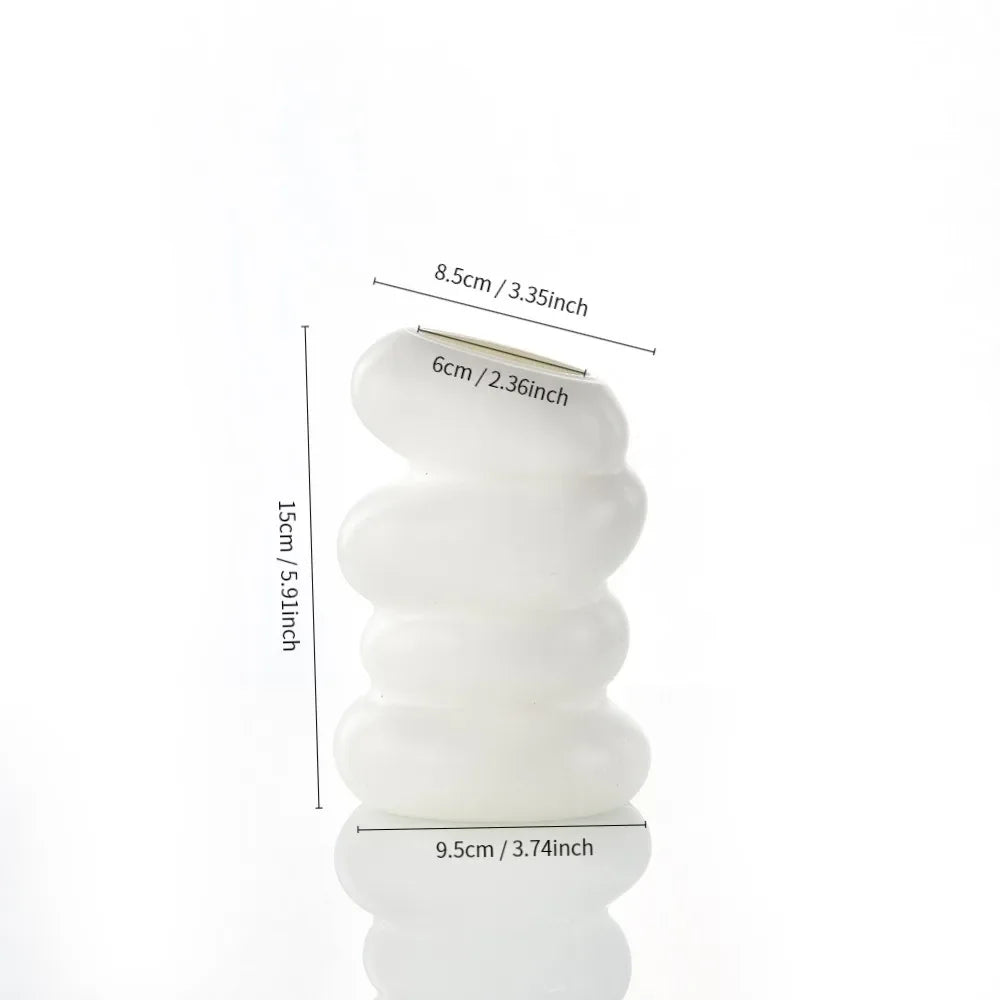 Ceramic Spiral Vase Flower Holder