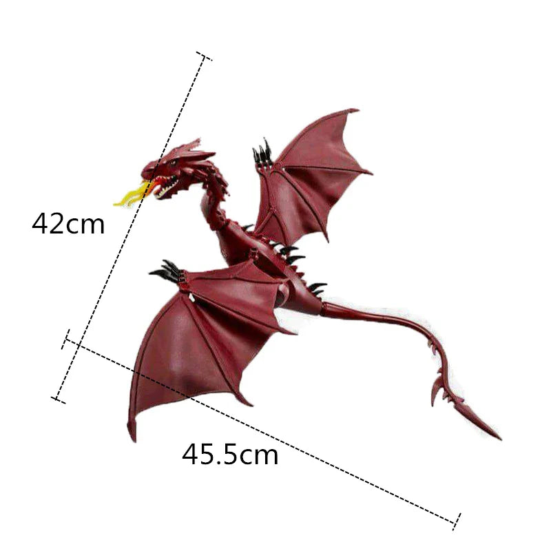 Red Smaug Flame Dragon Building Blocks