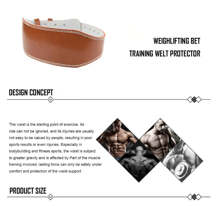 New Wide Weightlifting Belt - Bodybuilding and Fitness Belt