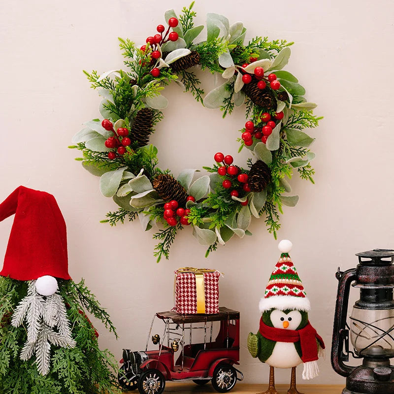 Christmas Wreath Simulated Garland Hanging Decor