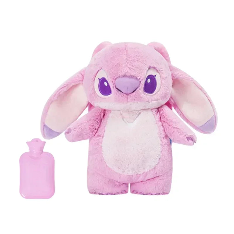 Valentines Stitch Angel Plush Hand Warmer Bottle