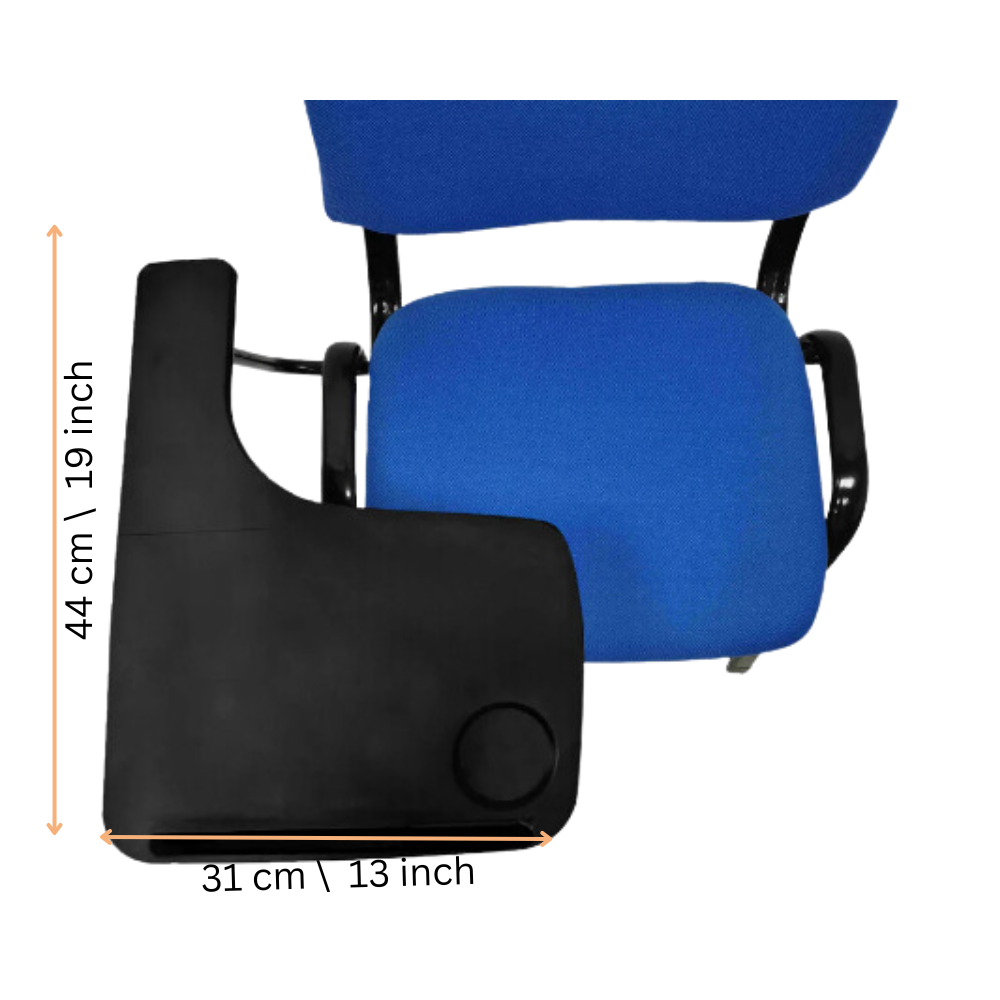 Lecture Chair with Table Top for Classroom Lecture Training Conference (Set of 6-Blue)