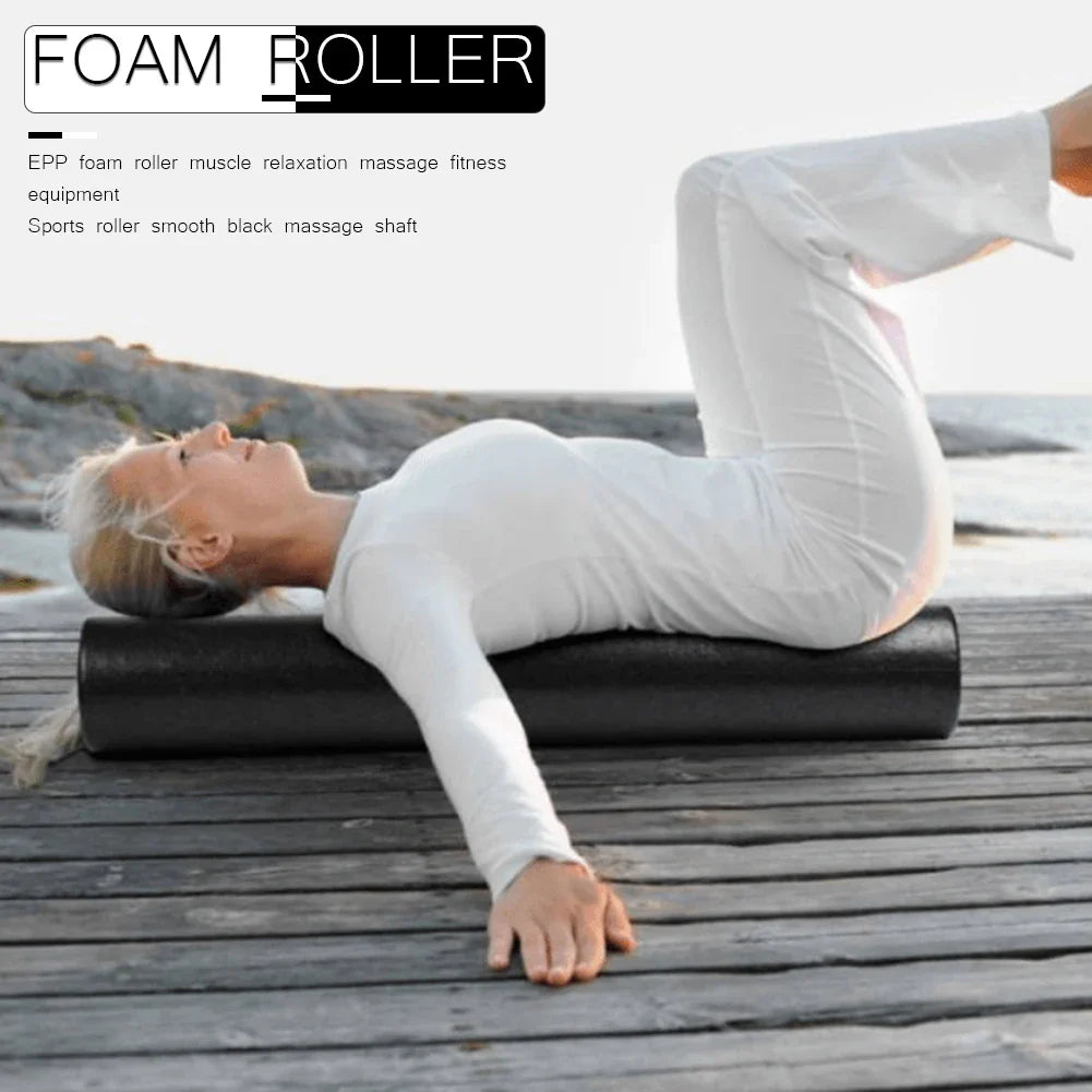 EPP Yoga Pilates Foam Roller Fitness Massage (Black)