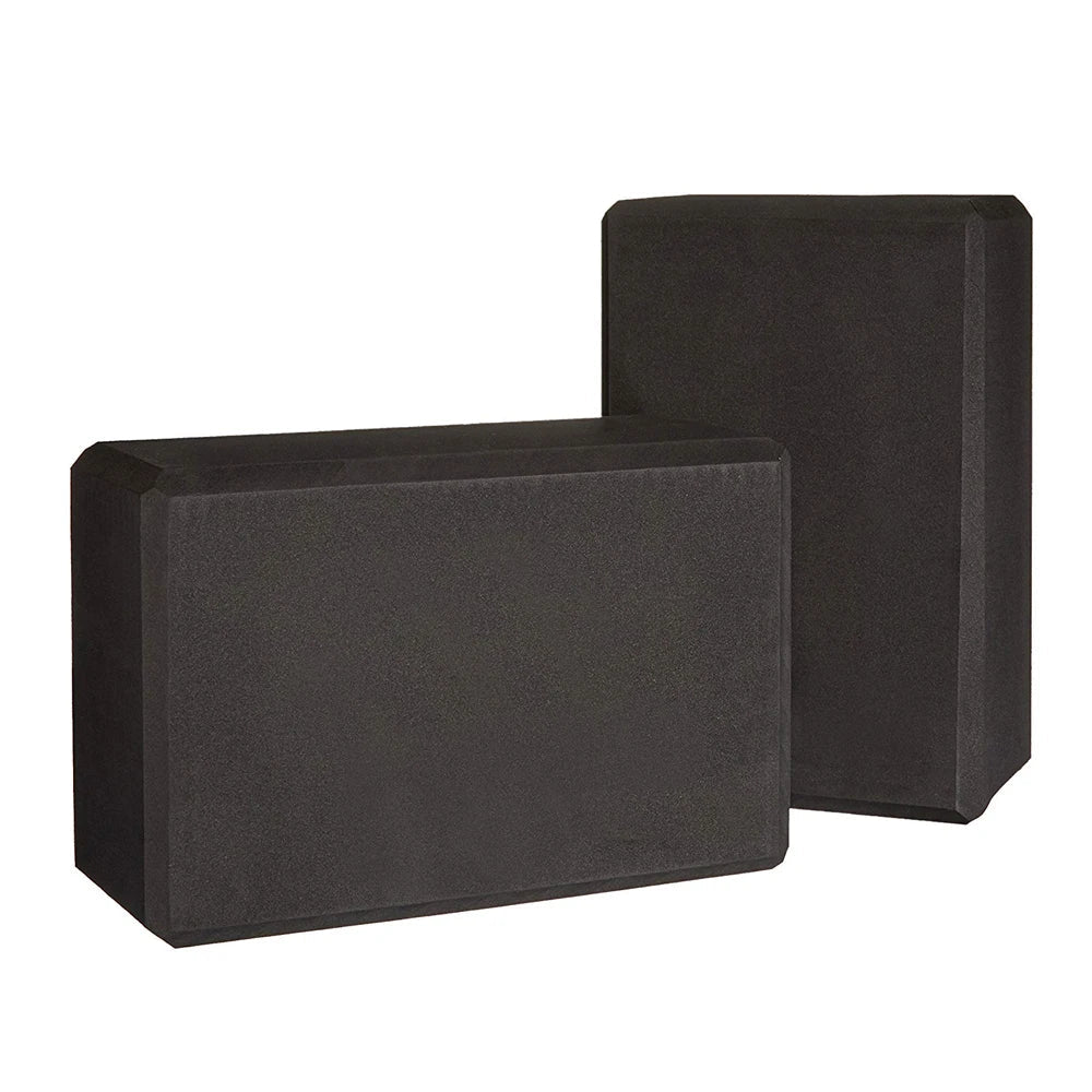 EVA Yoga Blocks 2 Pcs Training Bricks (Black)