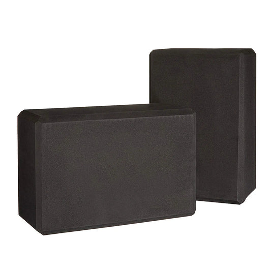 EVA Yoga Blocks 2 Pcs Training Bricks (Black)