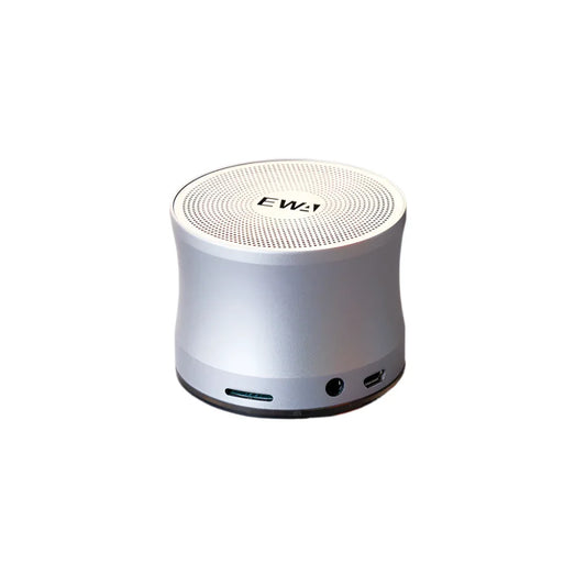 Portable Bluetooth Speaker Dual Bass Stereo Waterproof (Silver)