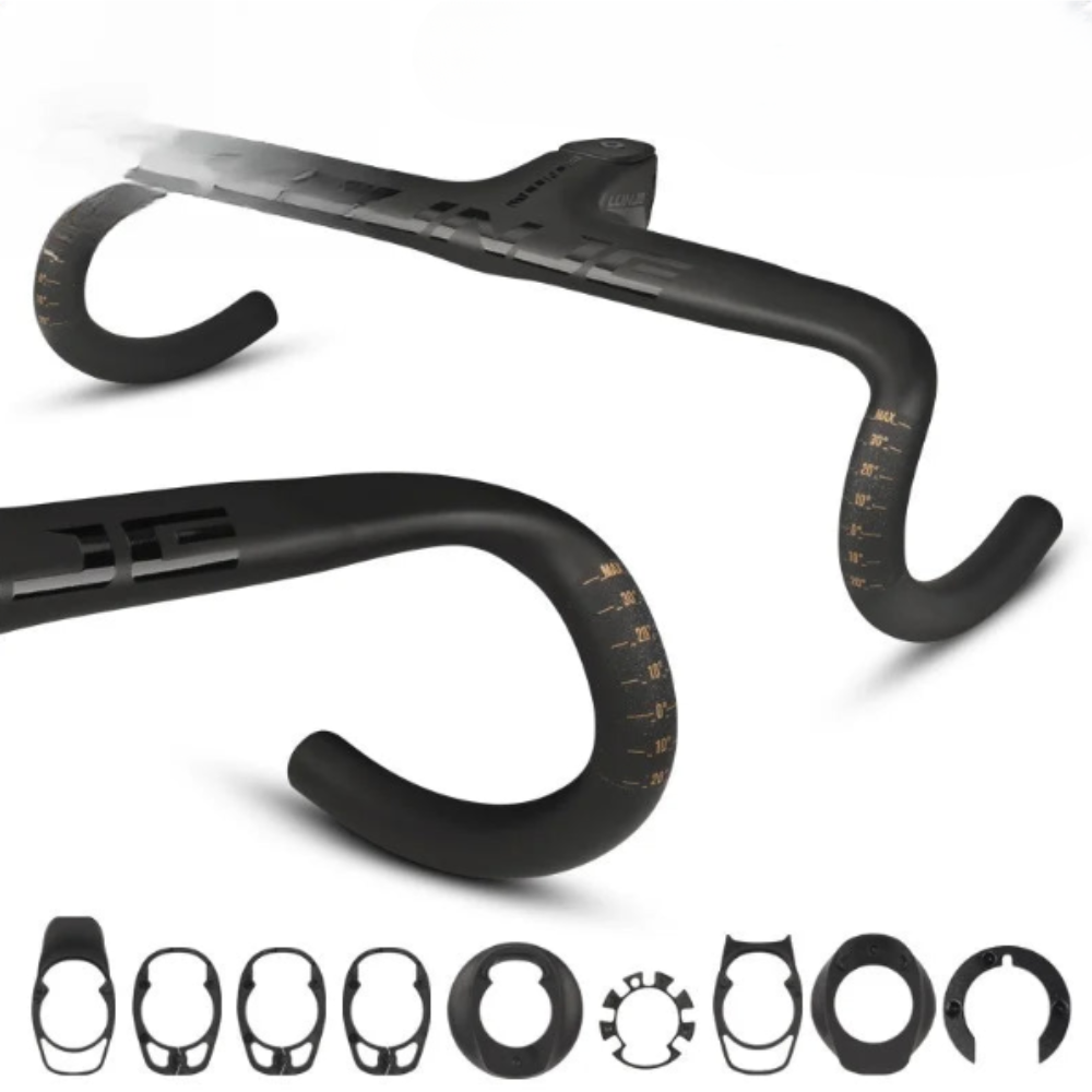 Road Bike Full Carbon Fiber Stem & Integrated Handlebar