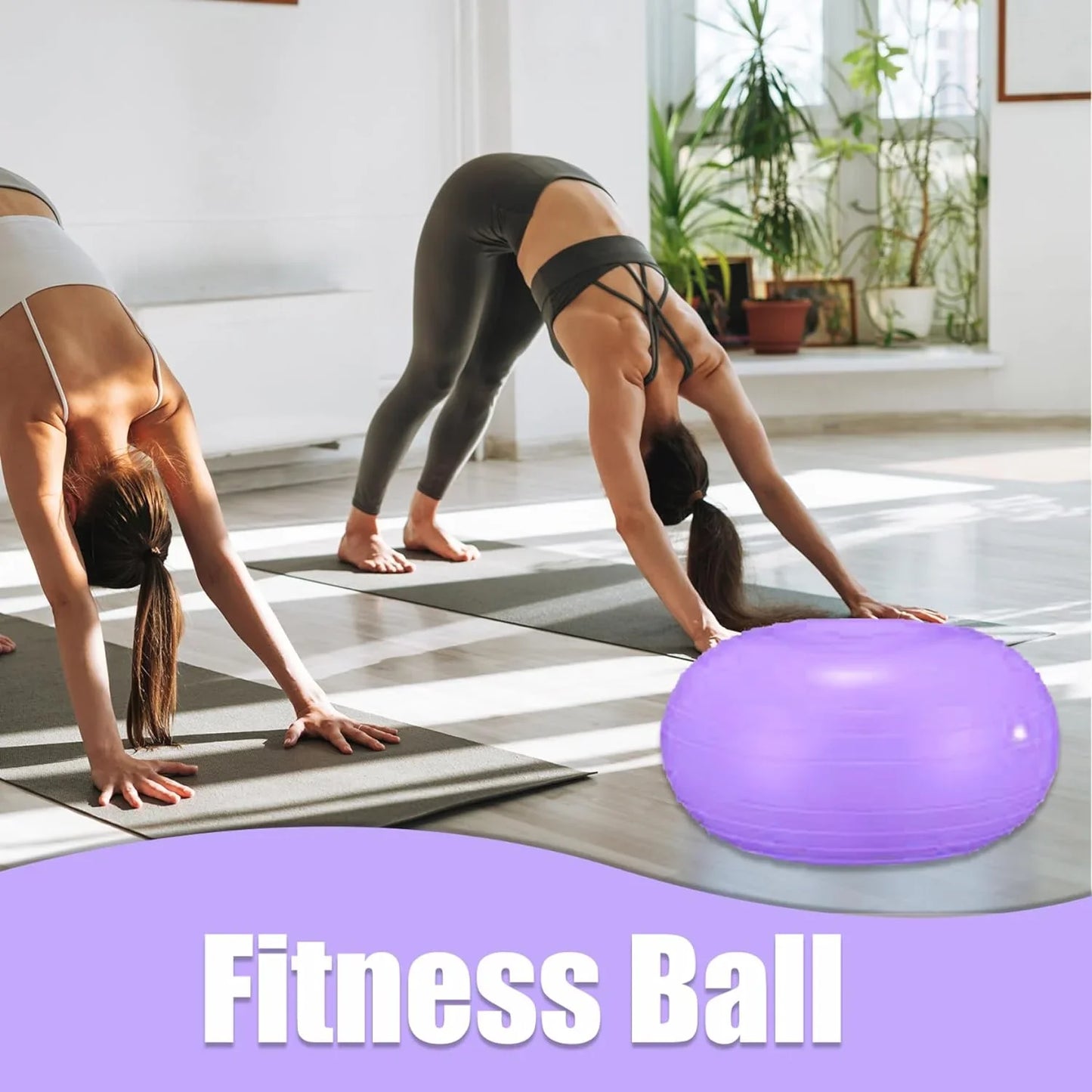 Anti-Burst Yoga Ball with Inflator