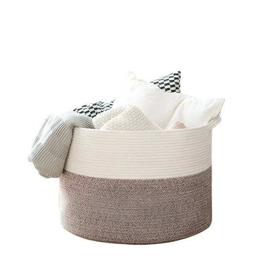 Extra Large Woven Cotton Rope Storage Basket