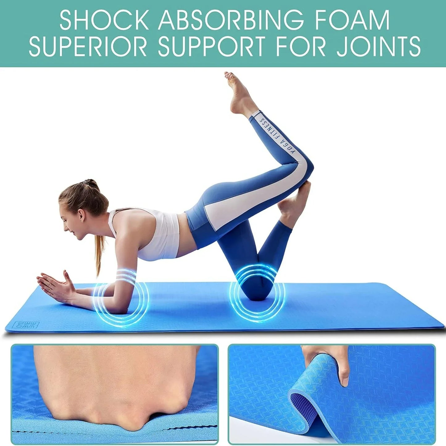 Extra Thick Shock Absorbing Yoga Mat