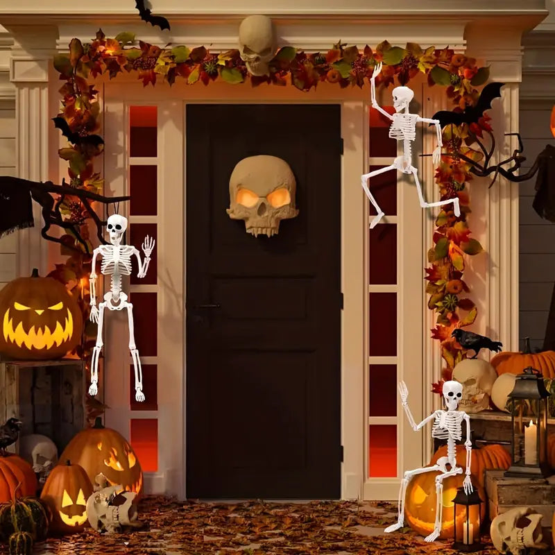 Set 3pcs 40.64cm Posable Halloween Skeleton Decorations Haunted Houses, Graveyards, and Indoor Outdoor