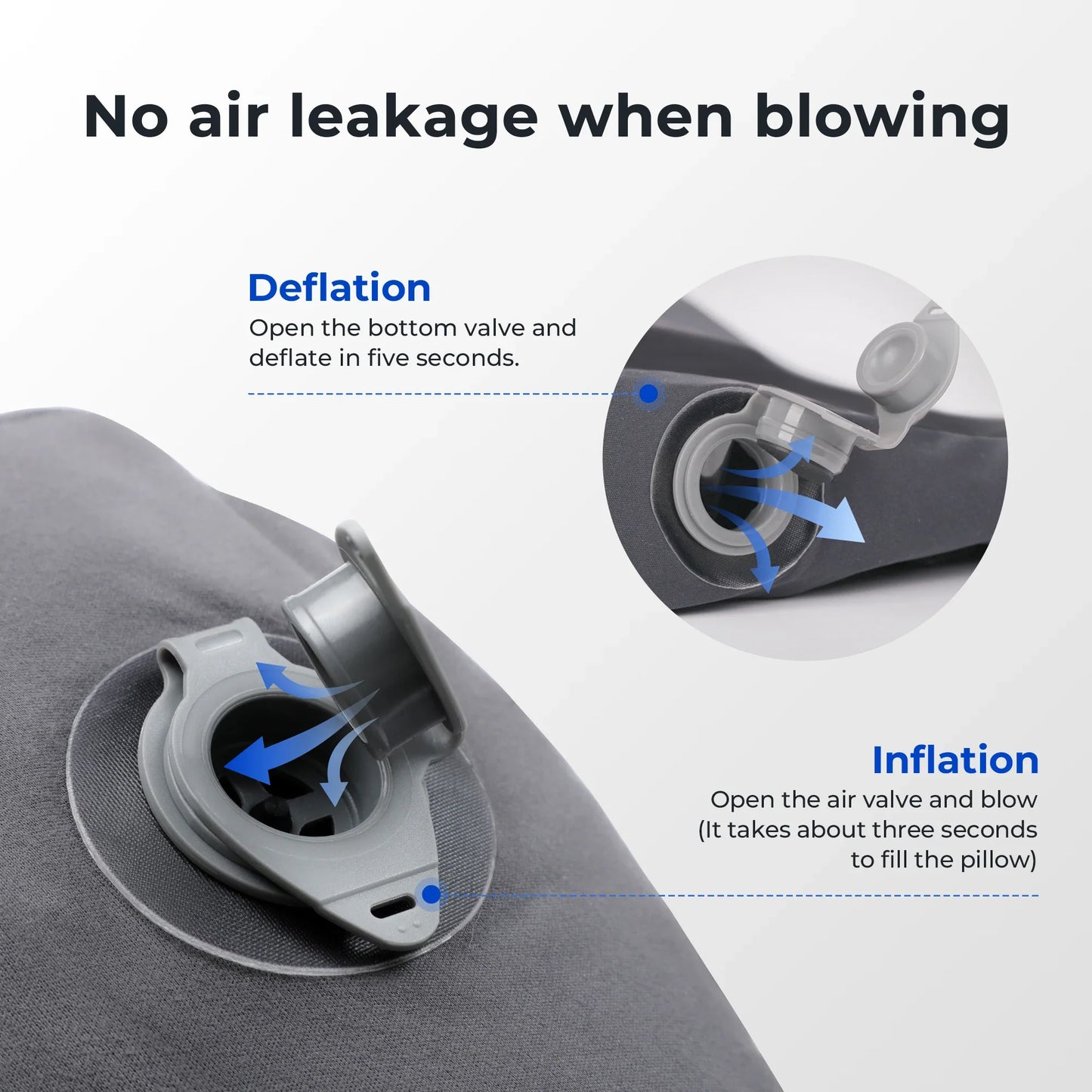 Neck Contour Inflatable Pillow