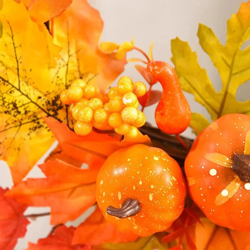 Christmas Berry Maple Leaf Wreath for Home Decor