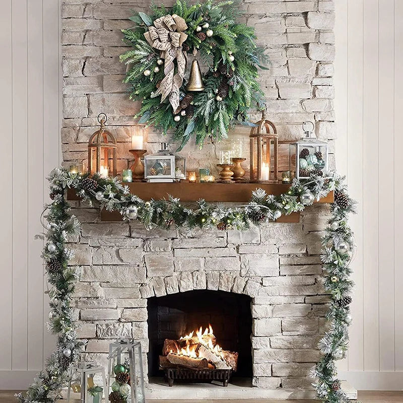Farmhouse Christmas Wreath with Bells