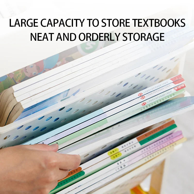 Floor Mounted Movable Bookshelf with Wheels