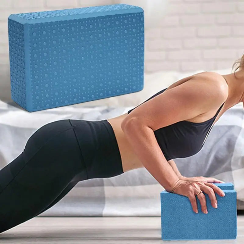 Anti-Slip Foam Yoga Blocks for Gym Training (Blue)