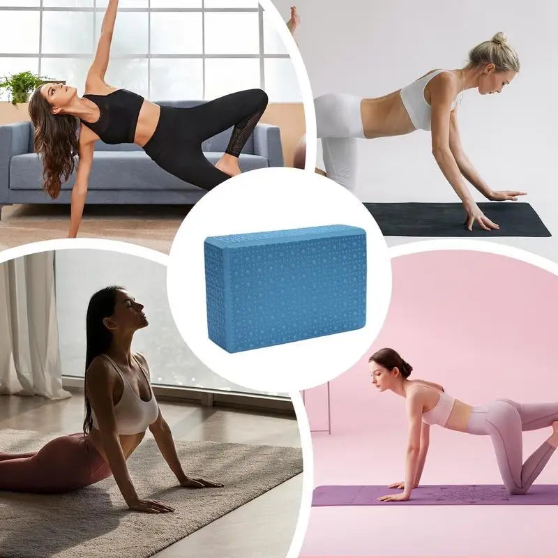 Anti-Slip Foam Yoga Blocks for Gym Training (Blue)