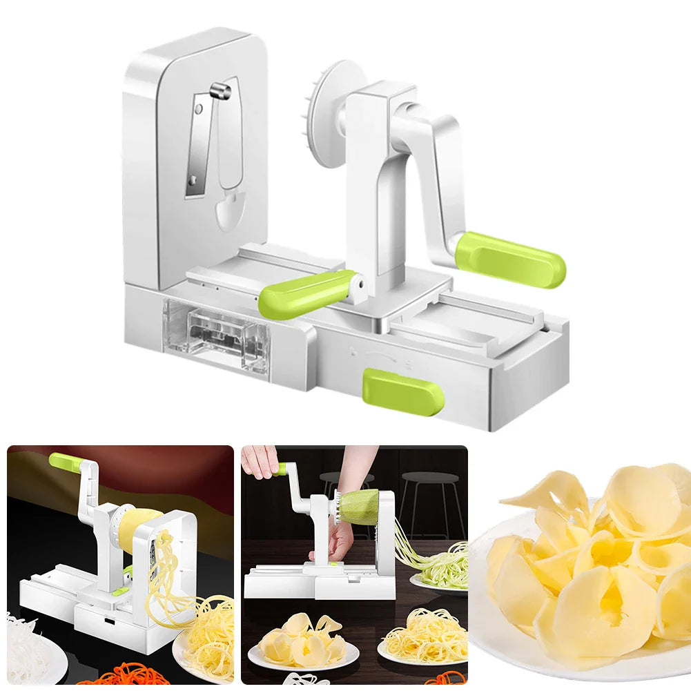 Foldable Vegetable Spiralizer with Extra Blade Box