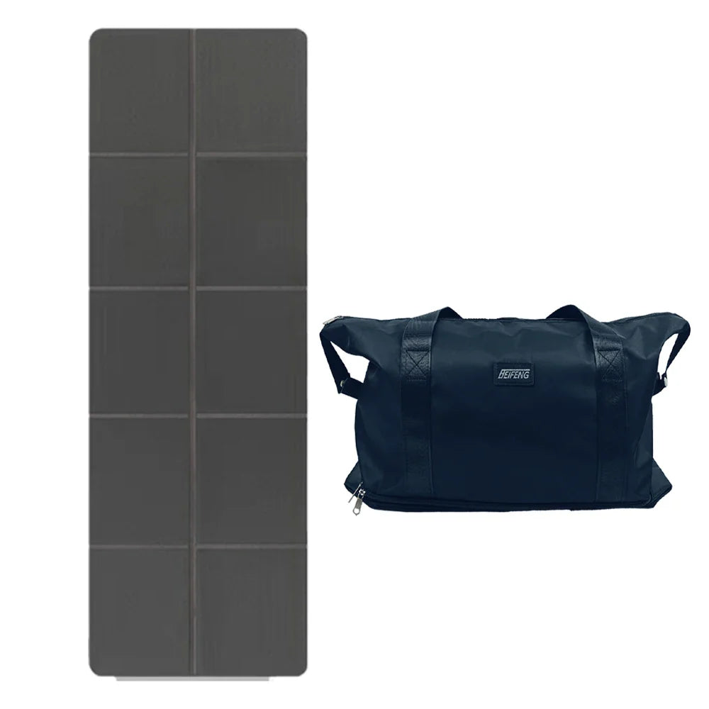 Foldable Non-Slip Travel Yoga Mat with Bag