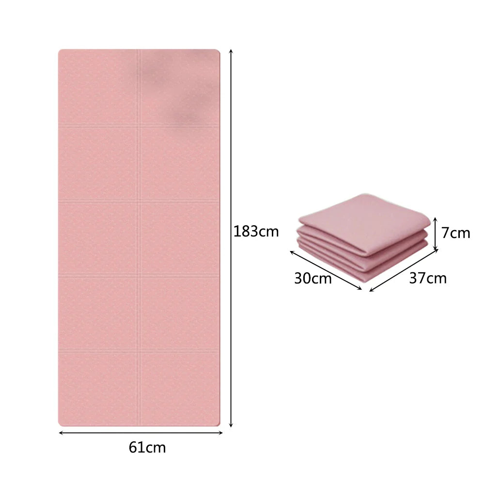 Foldable TPE Yoga Mat for Fitness & Pilates