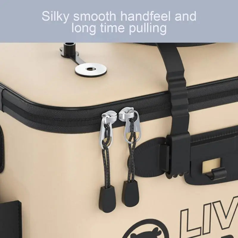 Folding Live Fish Bucket with Portable EVA Water Tank