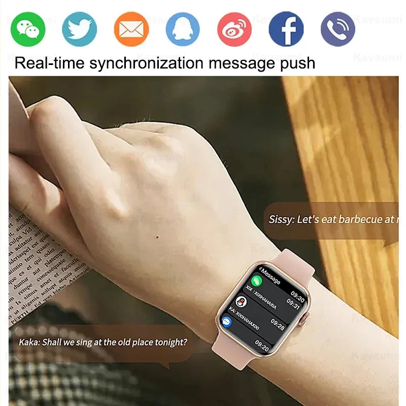 Smart Watch 9 NFC BT Call Waterproof Screen (Pink)