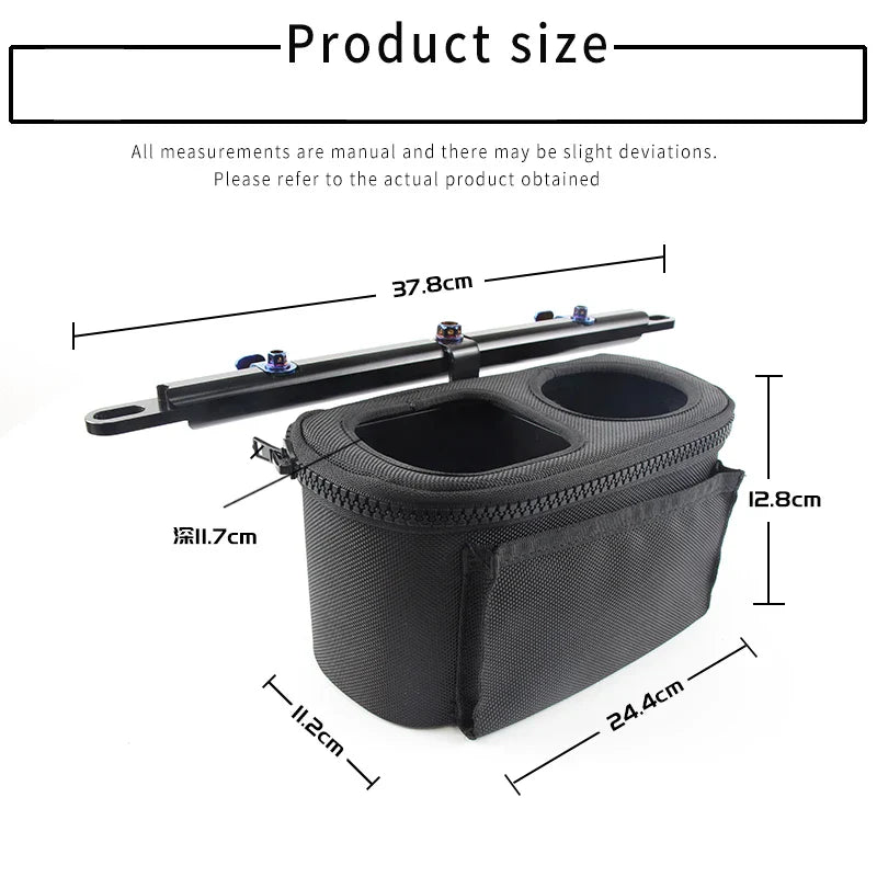 Motorcycle Handlebar Drinking Water Bottle Holder with Storage Bag for Yamaha NMAX XMAX TMAX 300 250 155