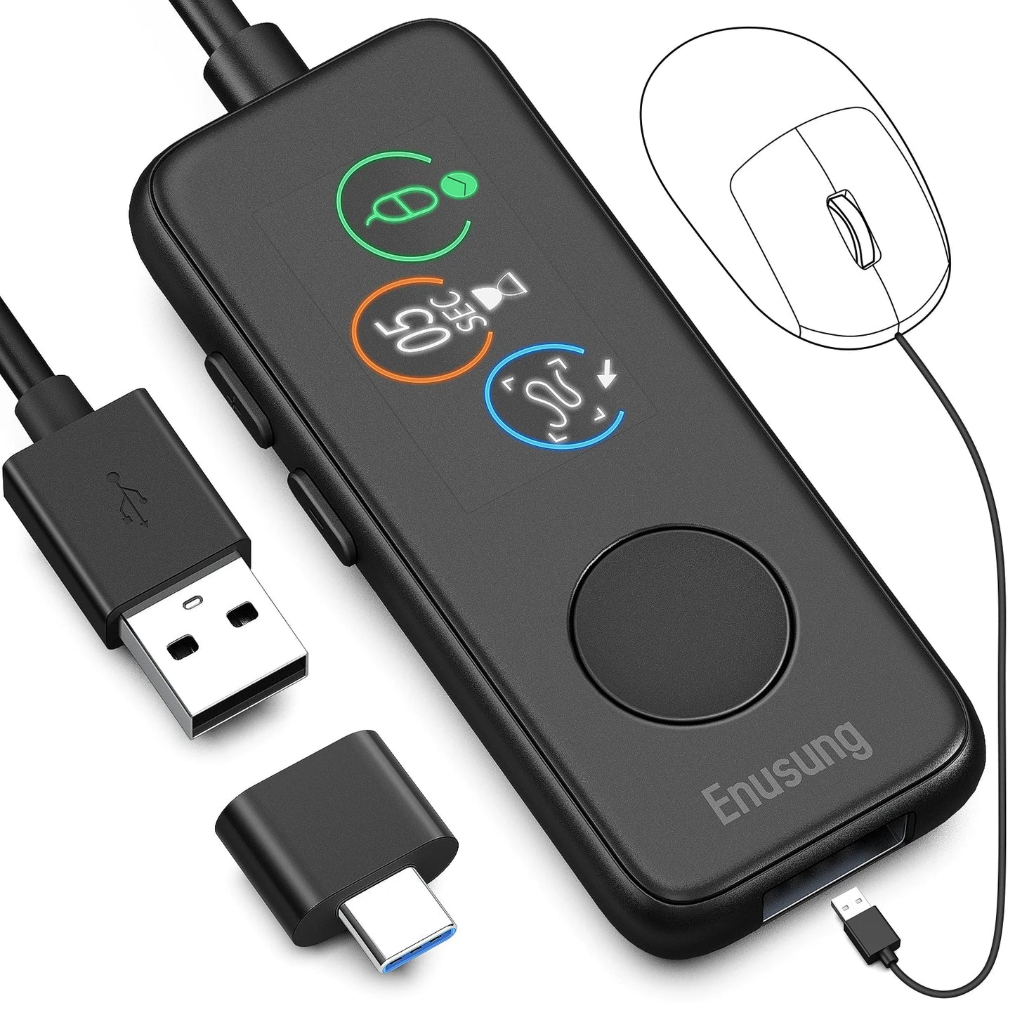 Fully Automatic USB Mouse Jiggler with HD Screen