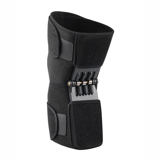 Adjustable Knee Booster Brace Strong Patella Support Black