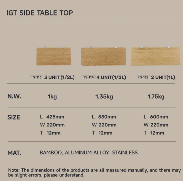 3 UNITS Bamboo Camping Picnic Dining Table Kitchen