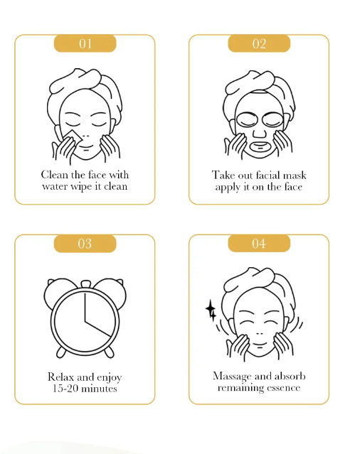 15-Piece 24K Gold Hyaluronic Acid Face Mask Set