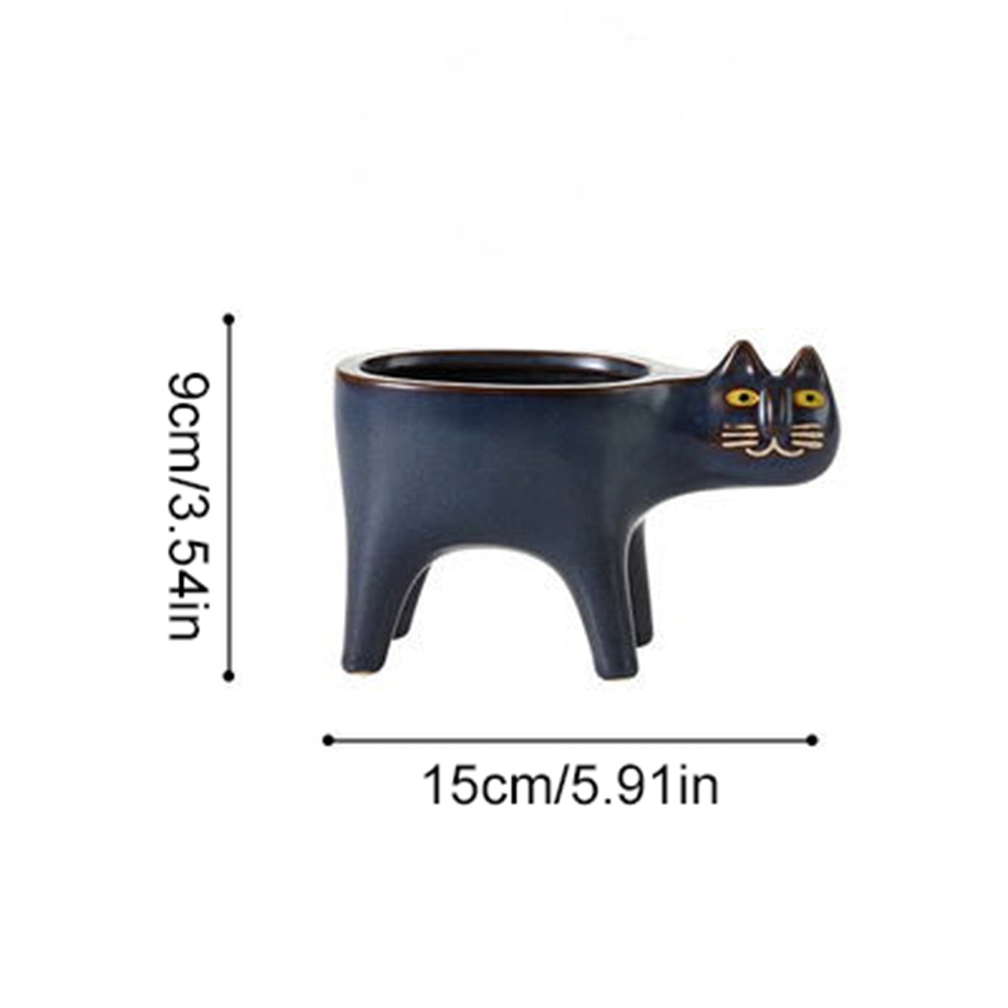 Ceramic Flower Pot Cute Cat Shape Garden Pots Succulent Planter Plant Container Home Desktop Decor Vase For Living Room