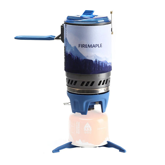 Camping Stove with Micro Regulator Valve Blue