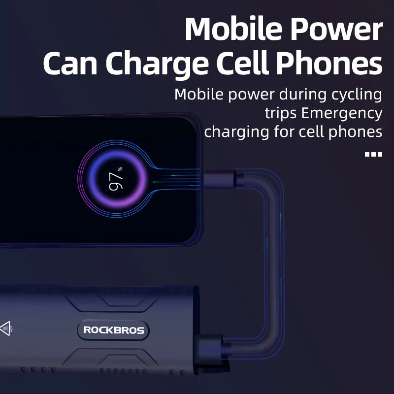 850LM LED Bike Light Super Bright USB-C Headlamp Black