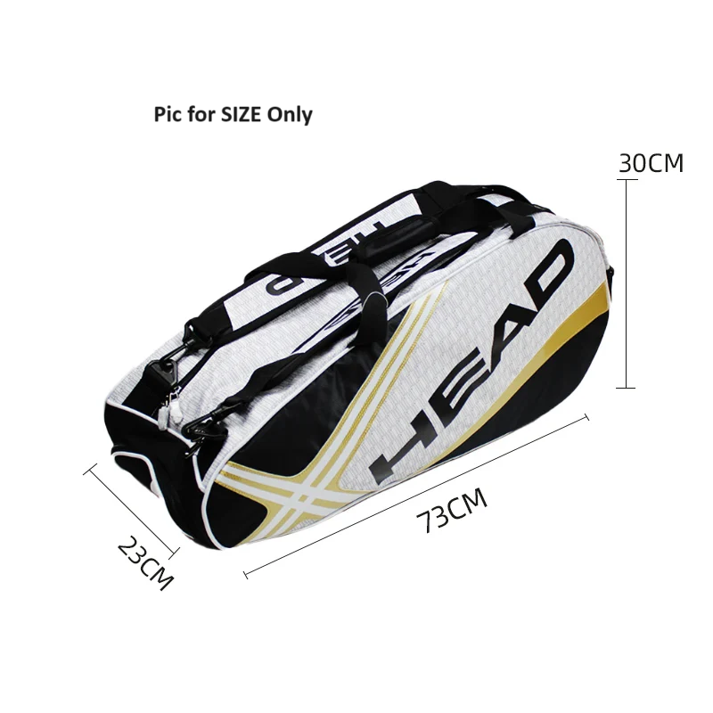 Tennis Rackets Bag Large With Separated Shoes Bag - Orange