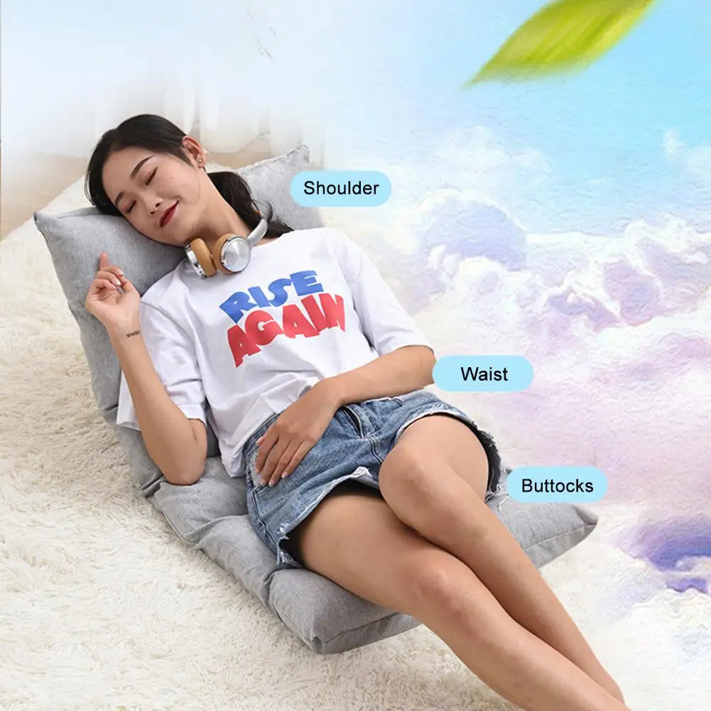 Adjustable Floor Gaming Sofa Chair - Padded Lounger with Back Support