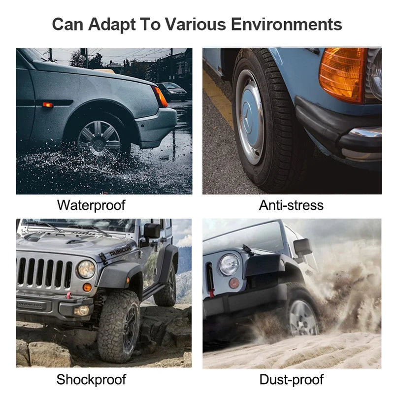 Solar Powered TPMS Wireless Tire Pressure Monitoring Black