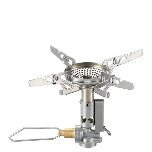Adjustable Mini Camping Gas Stove Silver