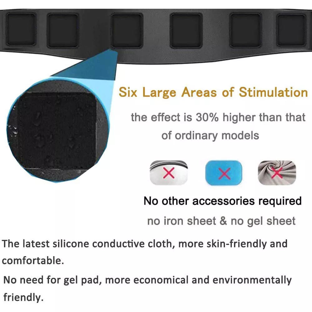 Electric ABS Stimulator Belt - EMS Abdominal Exerciser for Fitness Training