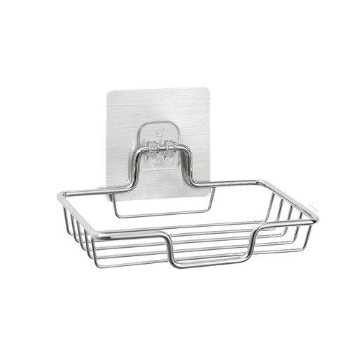 High Quality Soap Rack Wall Mounted Soap Holder Stainless Steel Soap Sponge Dish Bathroom Accessories Soap Dishes Self Adhesive