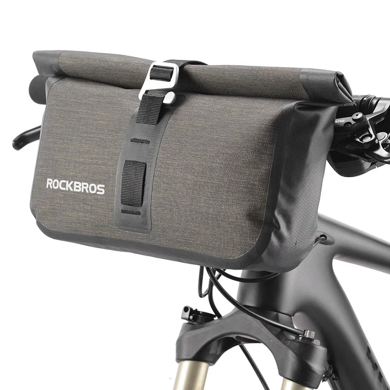 5–6L Waterproof Handlebar Bike Bag Front Frame Trun Grey