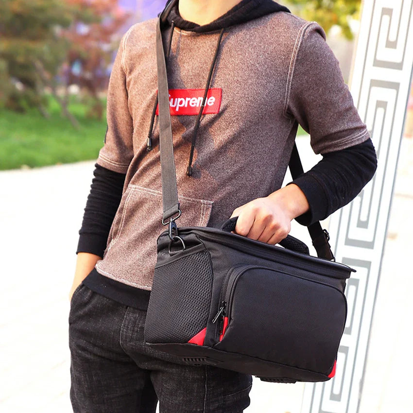 Outdoor Camera Bag with Strap Black