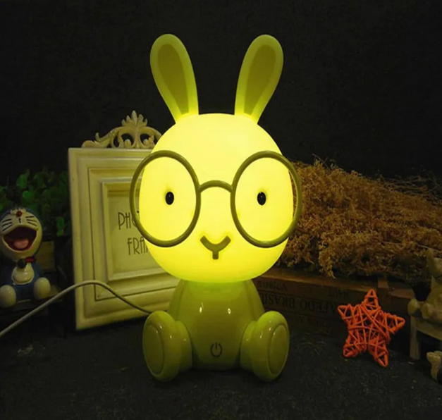 LED Night Light Touch Cartoon Bunny Table Lamp