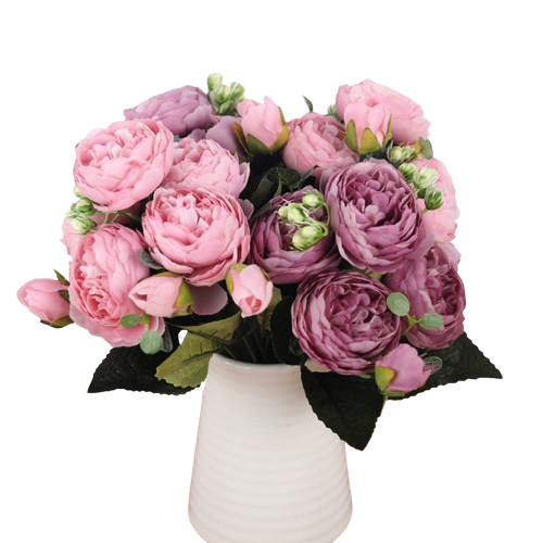 Silk Peony Rose Bouquet Artificial Flowers Decoration