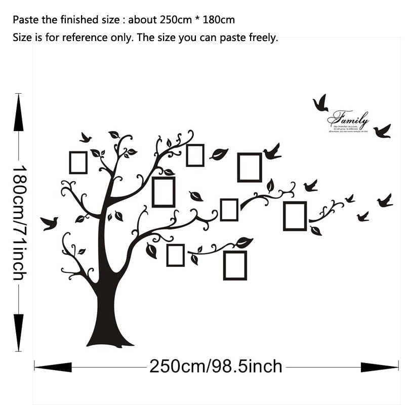 Black 3D Photo Tree
